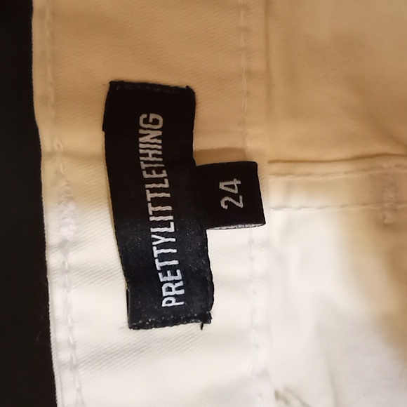 PRETTY LITTLE THING Jeans Plus Size Contrast Stitch Flare Long Inseam - Picture 6 of 6